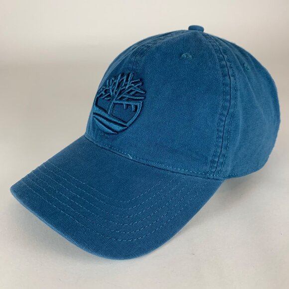 Timberland Mens Blue Relaxed Fit Strapback Adjustable Hat - Picture 1 of 5